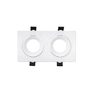 Horoz Azelya - Dubbele Verdiepte Inbouwspot – 2x GU10 – Zwart of Wit