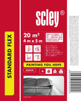 Scley - Beschermfolie 3 x 4 m & 4 x 5 m - Duurzaam en Doorzichtig