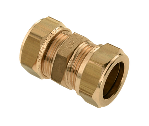 Bonfix - Rechte Knelfitting - Knel x Knel - 22 mm x 22 mm - Messing