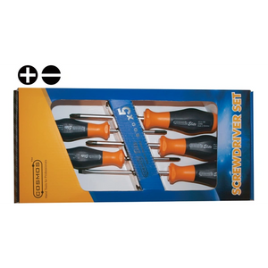 COSMOS Elite schroevendraaierset 5-delig Made in Germany CrVMo staal ergonomisch handvat PH1 PH2 SL3 SL4 SL5.5 - Bouwshop Utrecht