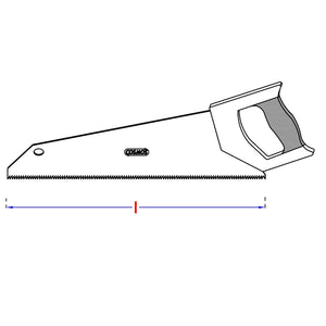 COSMOS professionele handzaag 450mm 18 inch 7 TPI gehard staal ergonomisch handvat timmerhout - Bouwshop Utrecht
