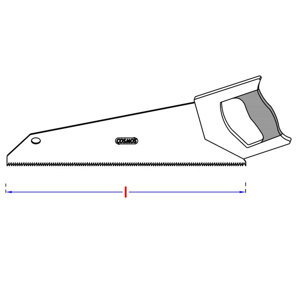 COSMOS professionele handzaag 450mm 18 inch 7 TPI gehard staal ergonomisch handvat timmerhout - Bouwshop Utrecht