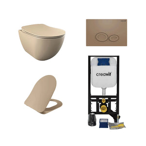 toiletset mat cappuccino creavit free compleet reservoir soft close bouwshop utrecht