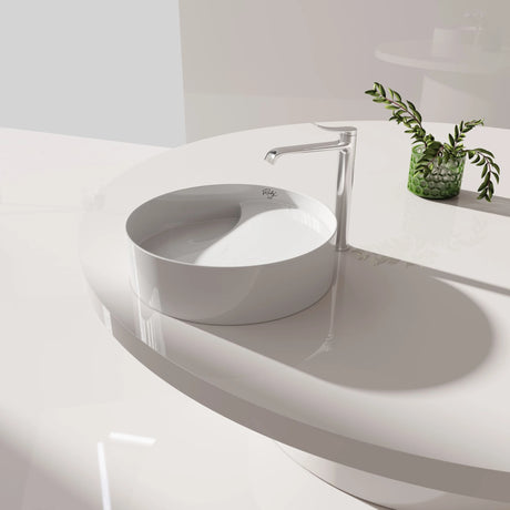 Creavit Ruby - Opbouw Waskom – 40x11 cm Glanzend Wit, Keramiek zonder Overloop