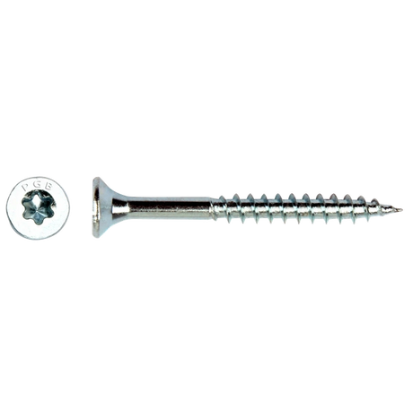 PGB-Fasteners spaanplaatschroef 3.5x25mm deeldraad torx 15 verzinkt gehard staal vensterdoos - Bouwshop Utrecht
