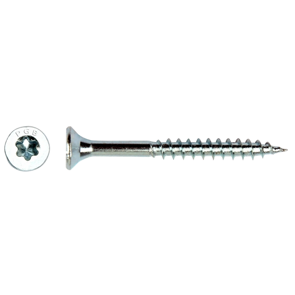PGB-Fasteners spaanplaatschroef 3.5x25mm deeldraad torx 15 verzinkt gehard staal vensterdoos - Bouwshop Utrecht