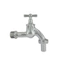 Glanzend verchroomde dubbeldienstkraan 356 1/2" voor badkamer of keuken.