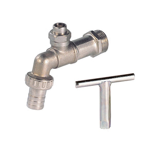 Dubbele Tapkraan / Dienstkraan 355 - 1/2" - Met Sleutel