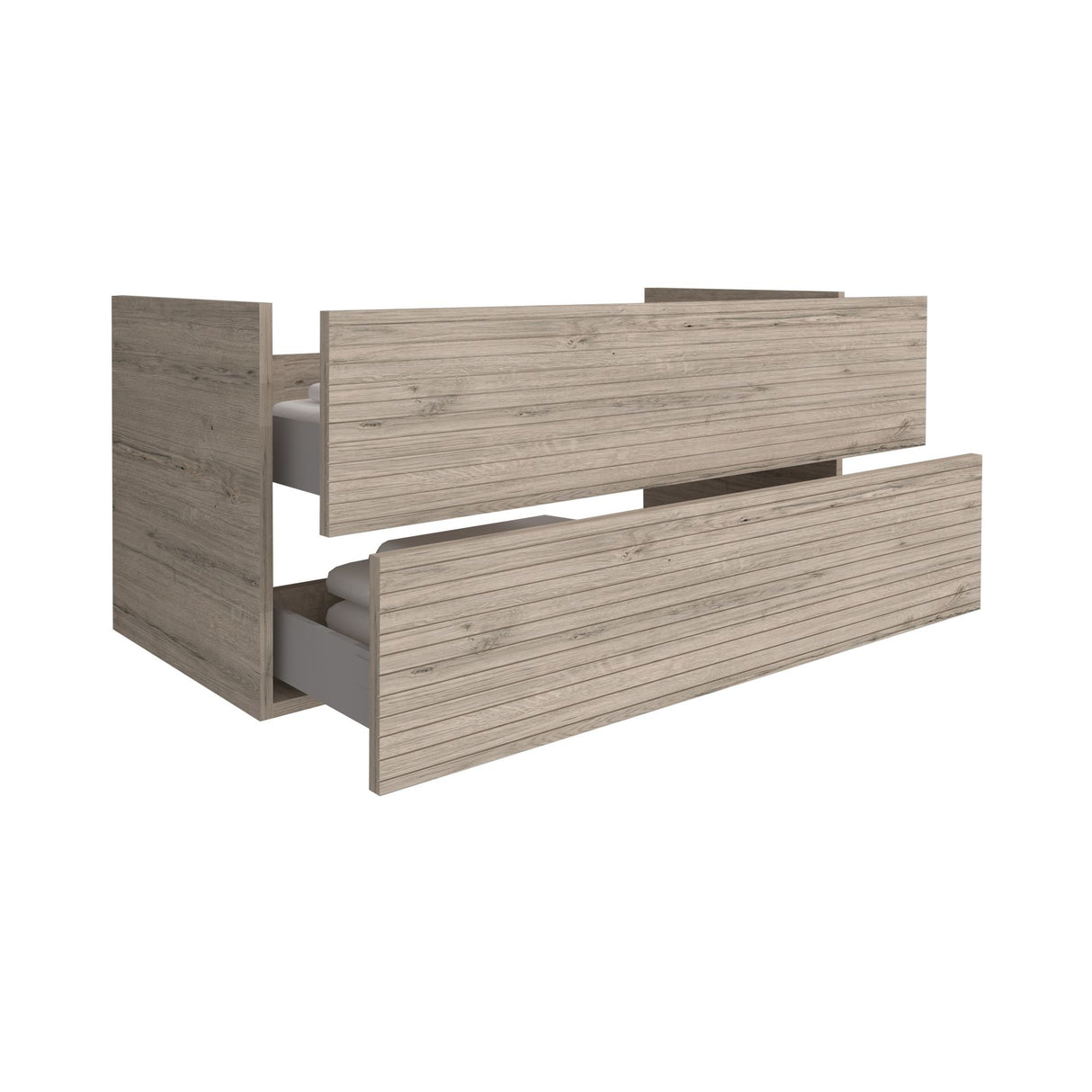 Elite Onderkast 120 cm – Licht Hout met Horizontaal Reliëf