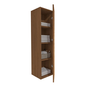 Elite Kolomkast 135cm – Walnoot Houtlook met Horizontaal Reliëf