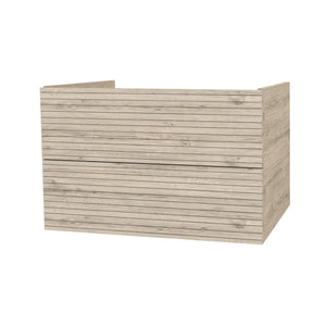 Elite Unterschrank 80 cm – Helles Holz mit horizontaler Prägung