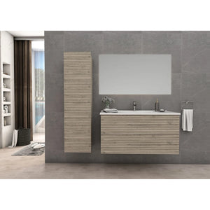 Elite Unterschrank 80 cm – Helles Holz mit horizontaler Prägung