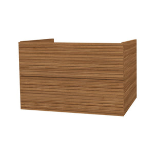 Elite Unterschrank 80cm – Walnuss-Holzoptik mit horizontaler Prägung