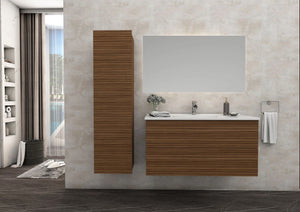 Elite Unterschrank 80cm – Walnuss-Holzoptik mit horizontaler Prägung