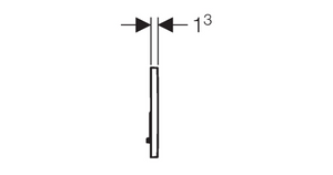 Geberit Sigma - 01 Betätigungsplatte - Sigma 01 DF - frontal betätigt