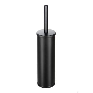 Geesa Nemox - Black Closetborstelgarnituur Zwart - Wandmontage RVS met Deksel