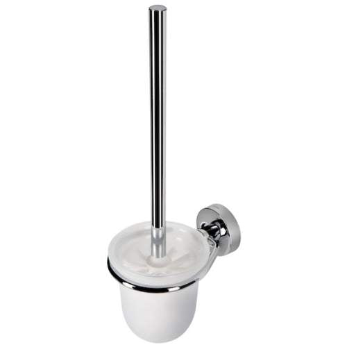 Geesa Luna - Closetborstelgarnituur Chroom met Mat Glas Inzet
