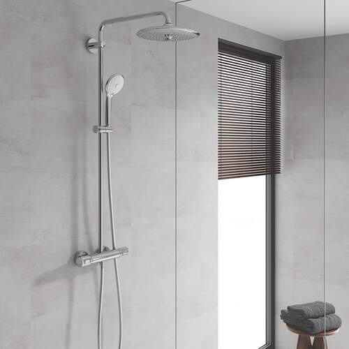 Grohe Euphoria - 260 Shower System – Thermostatic, Chrome, Hand Shower & Rain Shower