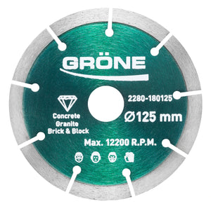 Gröne - Diamanttrennscheibe Ø 230 mm & Ø 125 mm mit Segmentrand