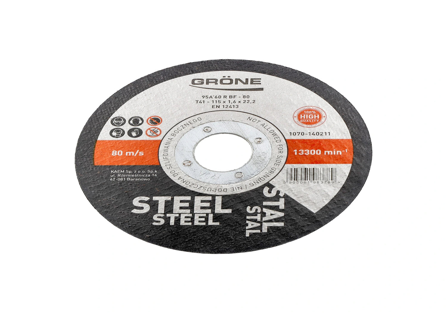 Gröne - Corundum Cutting Disc for Steel and Metal