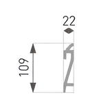 HF3 - Plint – Elegante Plint met LED-Montage - 200x2,2x10,9 cm