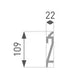 HF-3 - Plint – Elegante Plint met LED-Montage - 200x2,2x10,9 cm