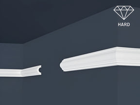 HW2 decoratieve wandsierlijst en perklijst van wit polystyreen, 2 meter lengte.