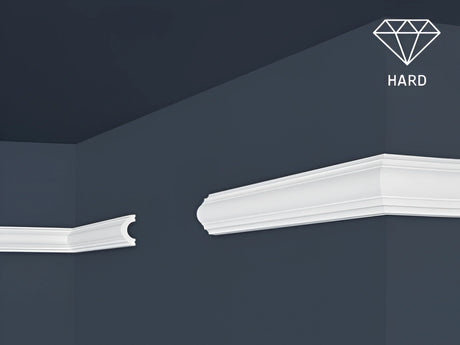 HW2 decoratieve wandsierlijst en perklijst van wit polystyreen, 2 meter lengte.