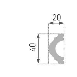 Sierlijst - HW2 - 200x2x4 cm - Duurzaam Polystyreen