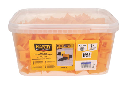 Hardy - Fliesen-Nivelliersystem 2 mm – 300 Clips + 100 Klines im Eimer