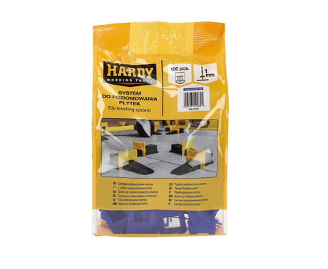 Hardy - Fliesen-Nivelliersystem 2 mm – 300 Clips + 100 Klines im Eimer