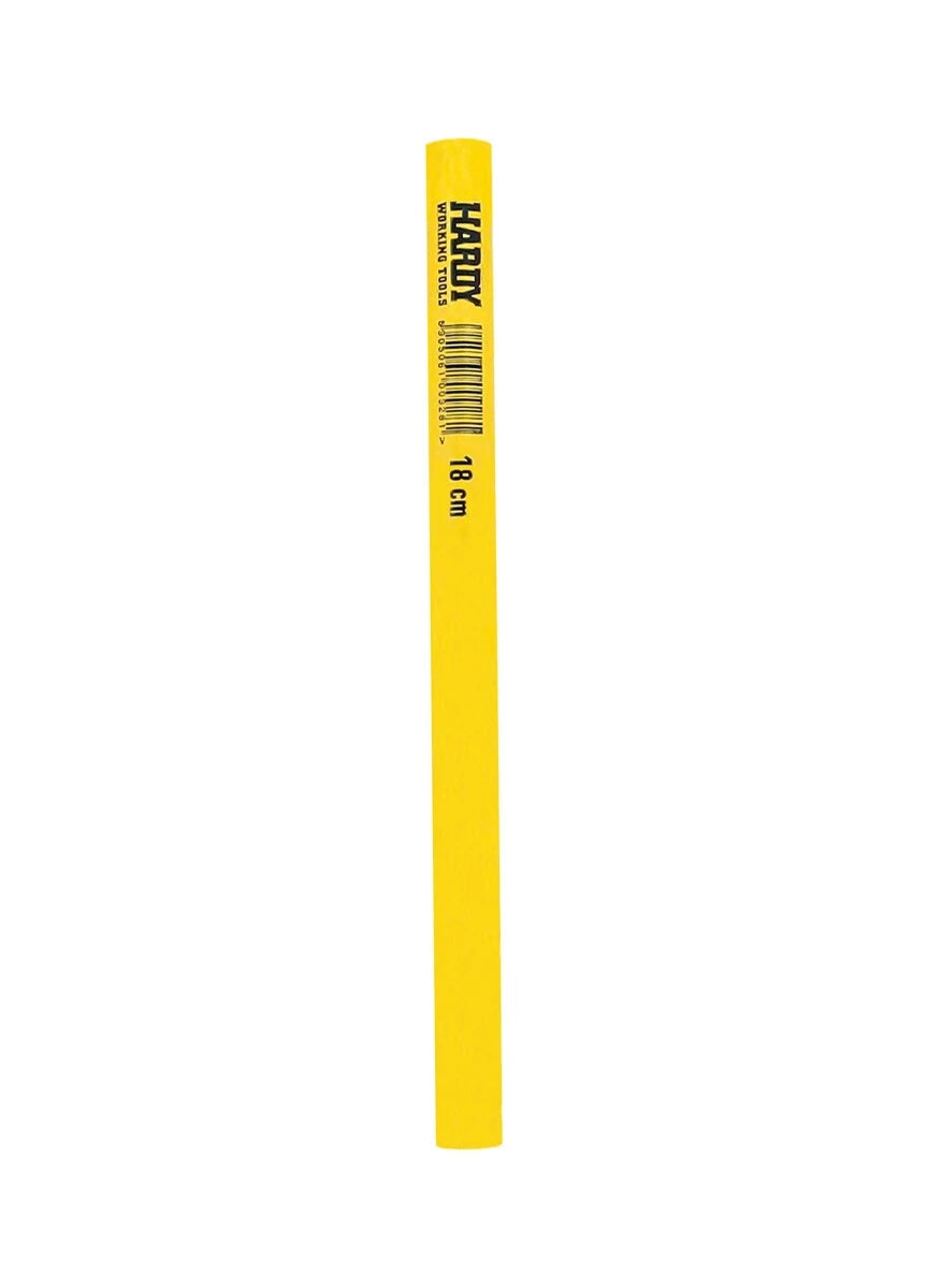 Hardy - Timmermanspotlood 18 cm – Geel, Set van 12 Stuks