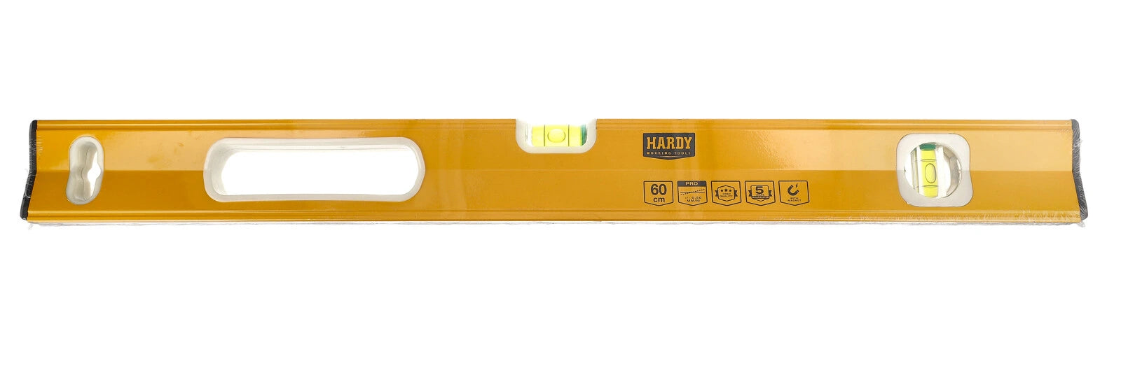 Hardy Wasserwaage 43 mit Magnet – 2 Libellen (40/60/100 cm)