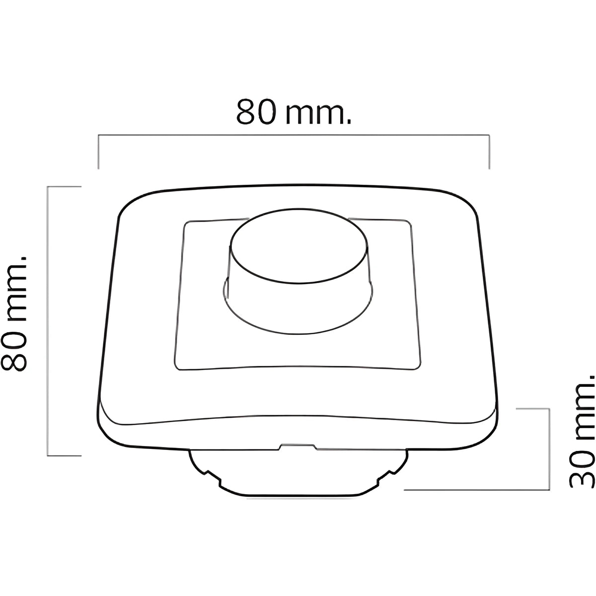 LED Dimmer - Horizon – Wit – 300W LED / 400W – Inbouw