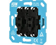 ION INDUSTRIES inbouw basiselement wissel-wisselschakelaar dubbel mechanisme V1-J1 serie blauw - Bouwshop Utrecht