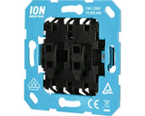 ION INDUSTRIES inbouw basiselement wissel-wisselschakelaar dubbel mechanisme V1-J1 serie blauw - Bouwshop Utrecht