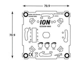 ION INDUSTRIES universele LED dimmer inbouw 0.3-200 Watt fase-afsnijding RC inclusief adapterset - Bouwshop Utrecht