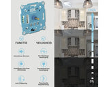 ION INDUSTRIES universele LED dimmer inbouw 0.3-200 Watt fase-afsnijding RC inclusief adapterset - Bouwshop Utrecht