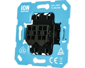 ION INDUSTRIES inbouw basiselement jaloezieschakelaar mechanisme voor rolluikbediening V1-J1 serie blauw - Bouwshop Utrecht