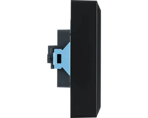 ION INDUSTRIES 2-voudig stopcontact half opbouw mat zwart met randaarde horizontale montage - Bouwshop Utrechtv