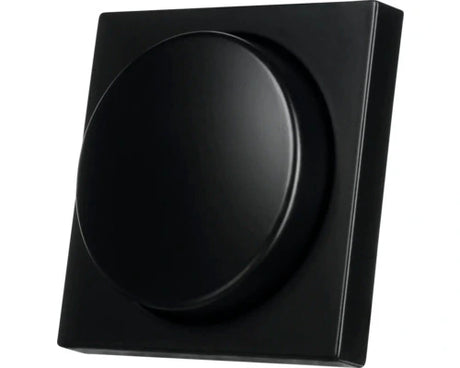 Flush Mount Wall Dimmer - Central Plate + Cover Frame - Gloss White &amp; Gloss Black