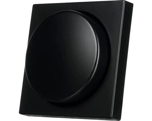 Flush Mount Wall Dimmer - Central Plate + Cover Frame - Gloss White &amp; Gloss Black