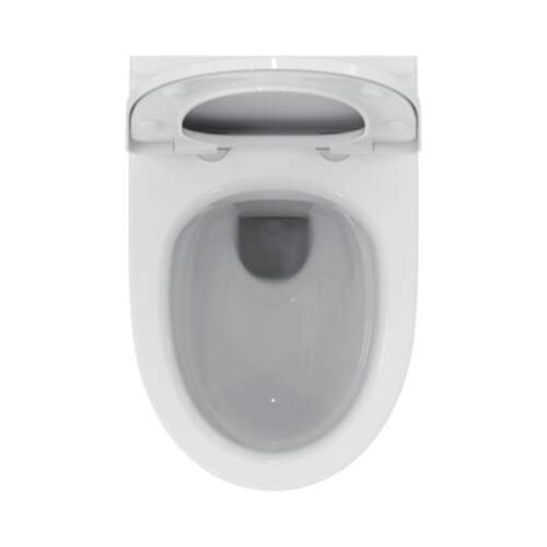 Ideal Standard - D-shaped Wall-mounted Toilet - without Flushing Rim with Soft Seat 