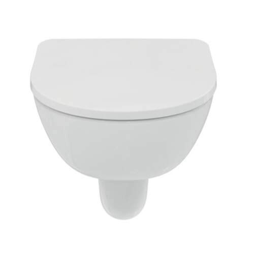 Ideal Standard - D-shaped Wall-mounted Toilet - without Flushing Rim with Soft Seat 
