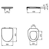 Ideal Standard i.life A Softclose Closetzitting Wit - Duroplast, D-Vormig, Scharniervertraging