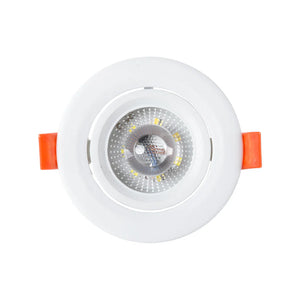 Bouwshop Utrecht - Dimbare Inbouwspot Wit Rond - Kantelbaar - Energiezuinig – Koud Wit Licht - Met lampje