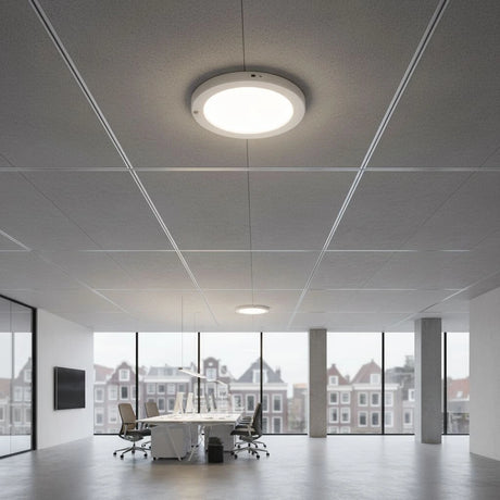 LED Paneel - Martha - met PIR Sensor – Rond – 18W – Zwart/Wit – CCT