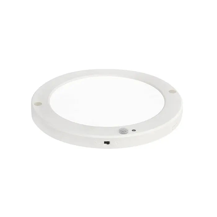 LED Paneel - Martha - met PIR Sensor – Rond – 18W – Zwart/Wit – CCT
