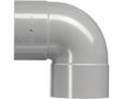 Grijze MARTENS PVC bocht 87 graden met aan beide zijden een lijmmof, diameter 110 mm.