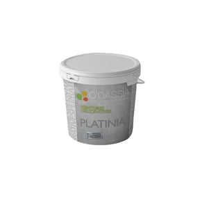 Decoratieve wandafwerking met Platinia Plus Sans Glitter in gebroken wit.